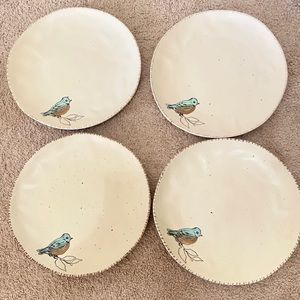 New Inhomestylez teal bird plate set
